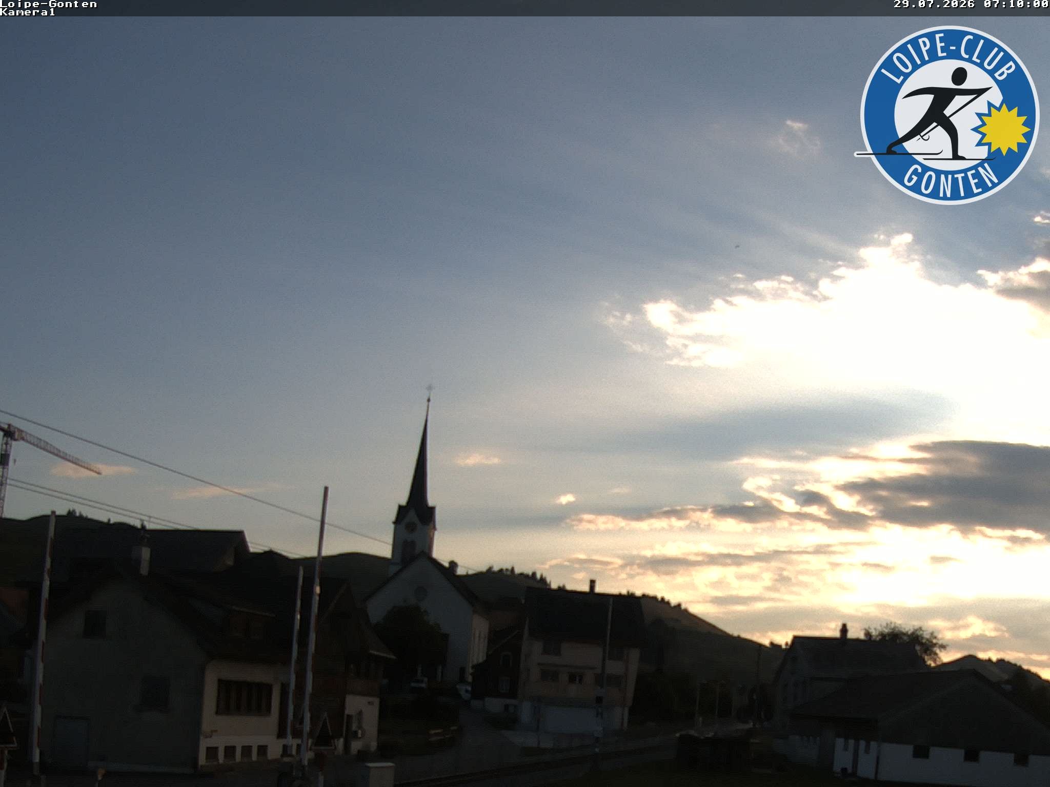 Archiv Foto Webcam Gonten - Blick zur Kirche
