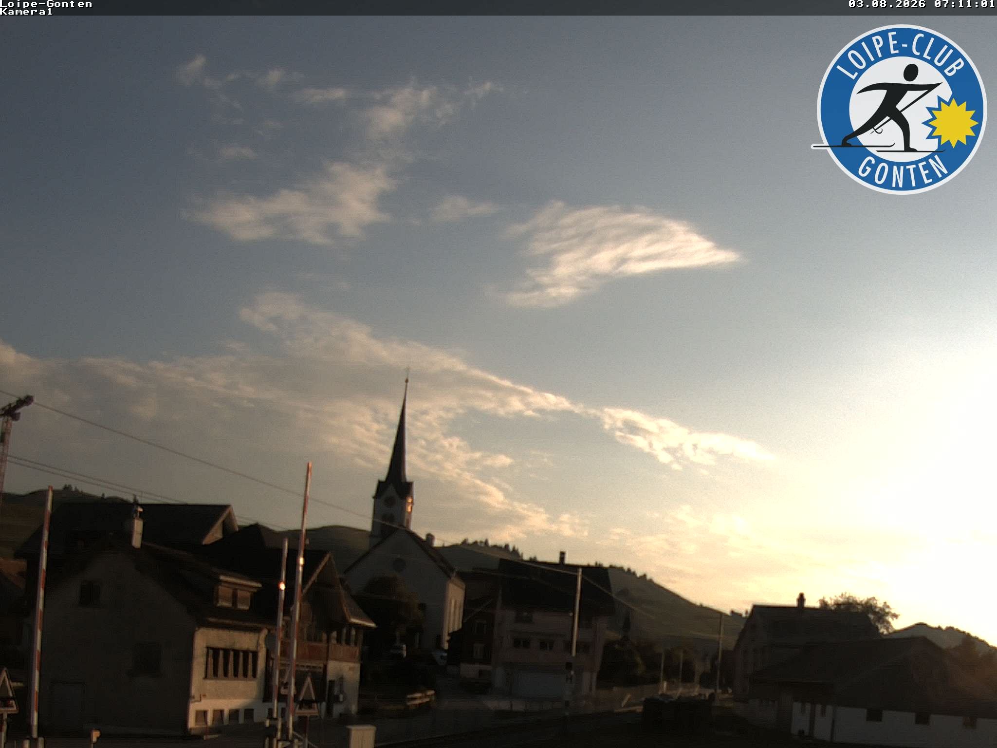 Archiv Foto Webcam Gonten - Blick zur Kirche