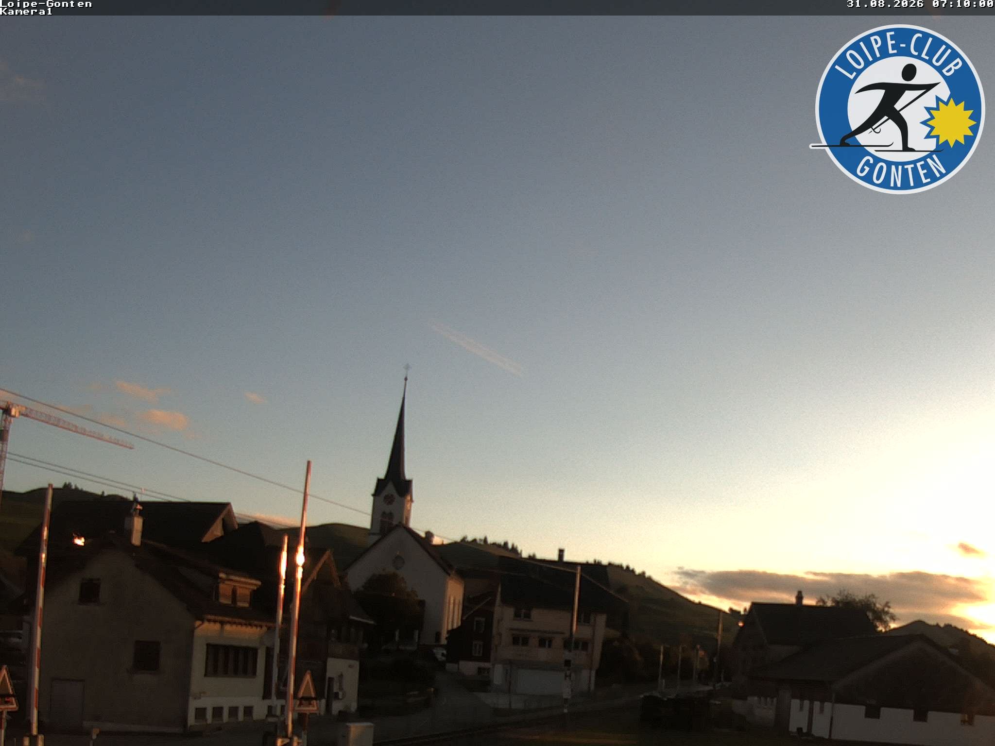Archiv Foto Webcam Gonten - Blick zur Kirche
