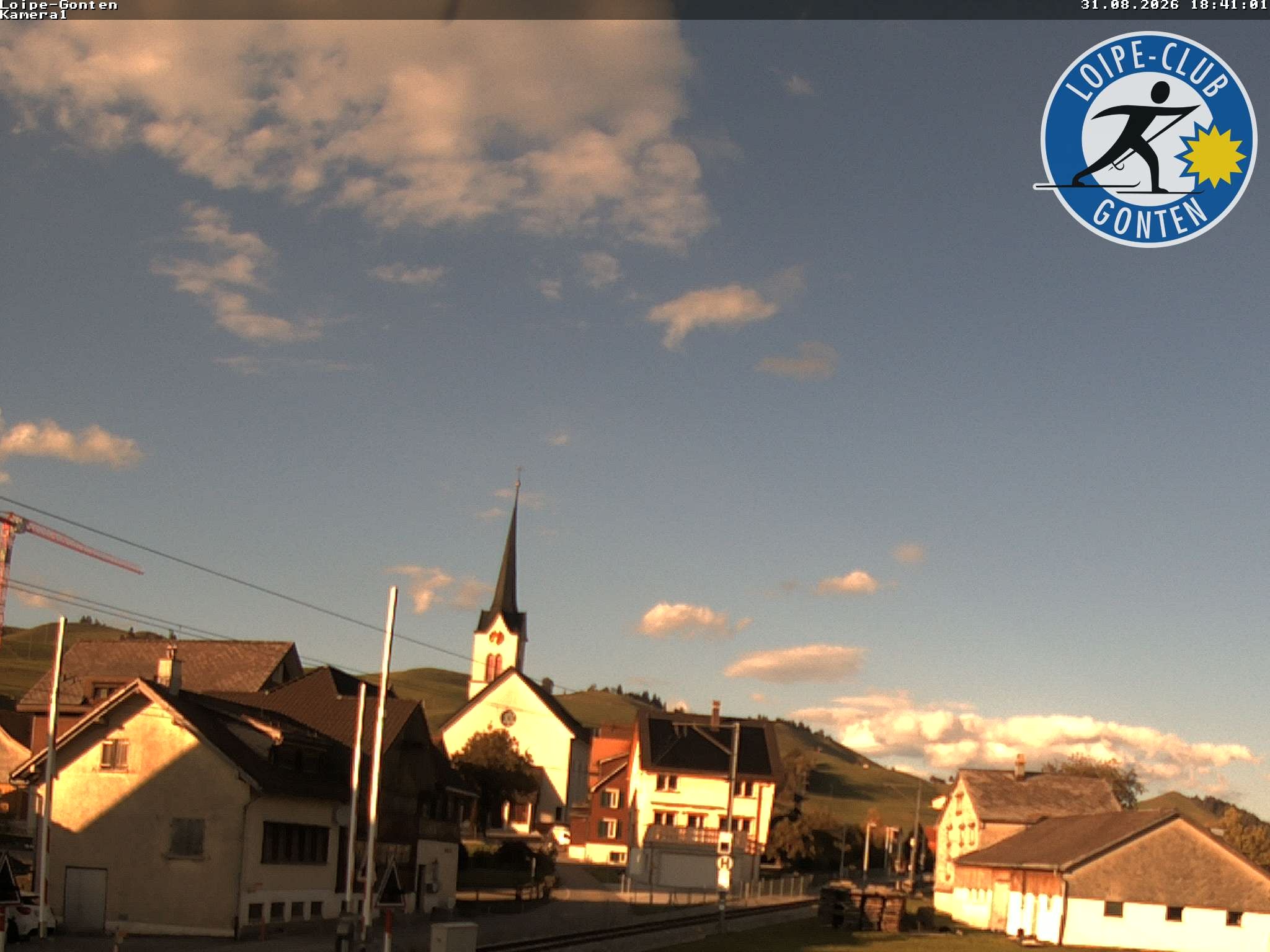 Archiv Foto Webcam Gonten - Blick zur Kirche