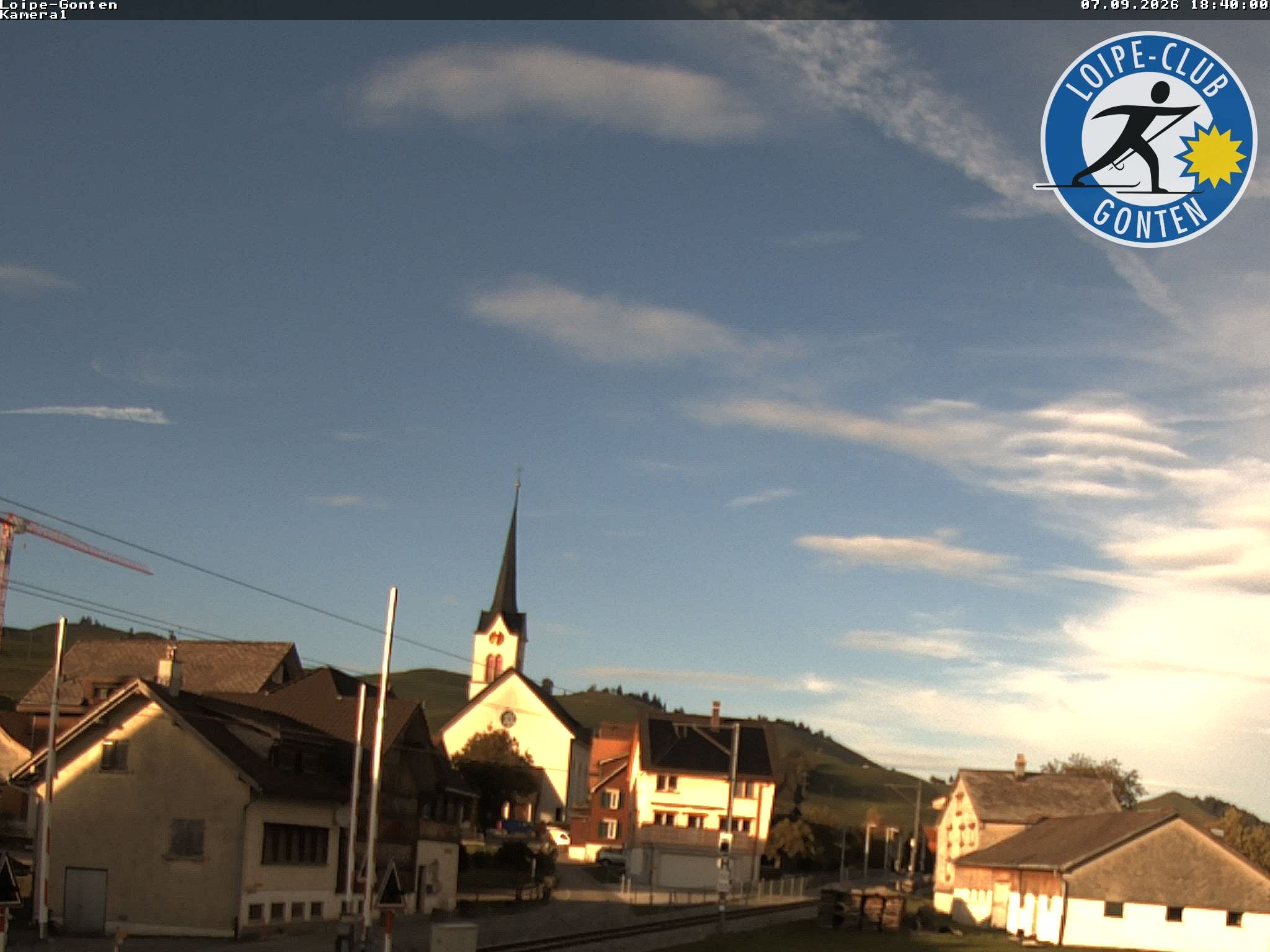 Archiv Foto Webcam Gonten - Blick zur Kirche
