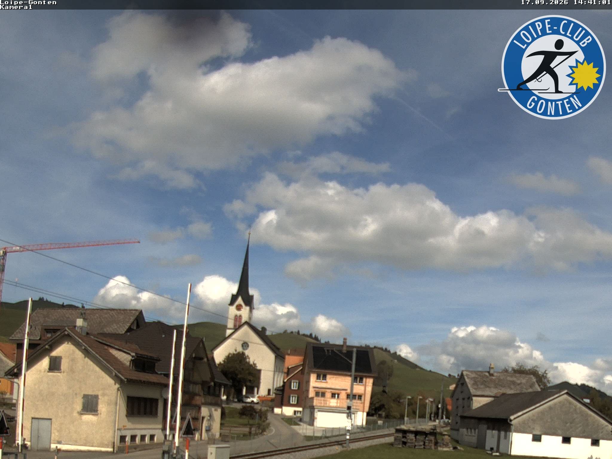 Archiv Foto Webcam Gonten - Blick zur Kirche