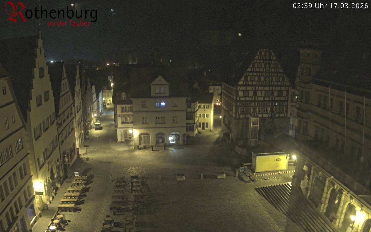 Archiv Foto Webcam Rothenburg ob der Tauber - Marktplatz