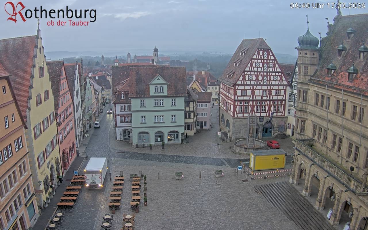 Archiv Foto Webcam Rothenburg ob der Tauber - Marktplatz