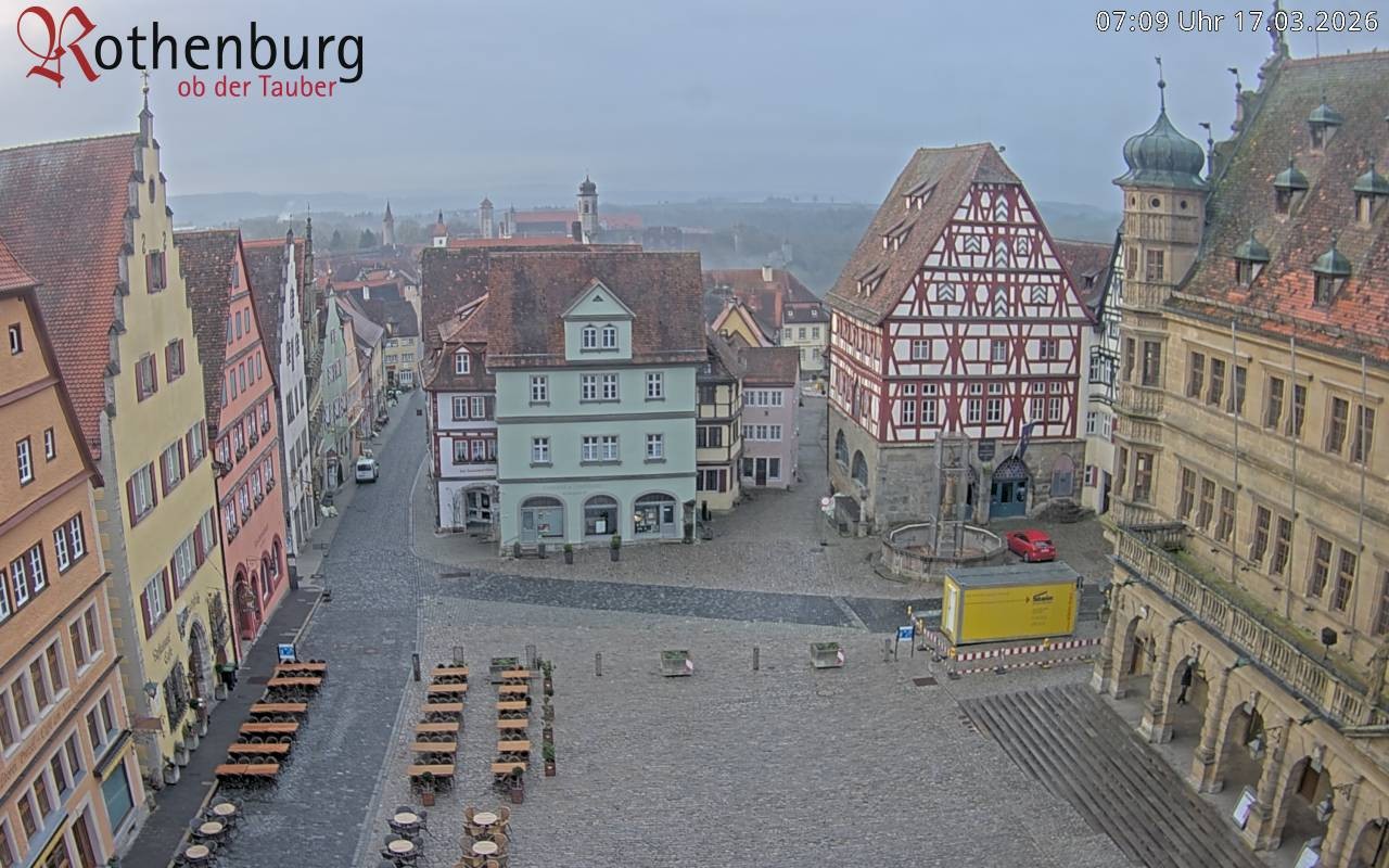 Archiv Foto Webcam Rothenburg ob der Tauber - Marktplatz