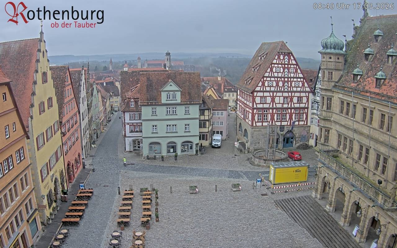 Archiv Foto Webcam Rothenburg ob der Tauber - Marktplatz