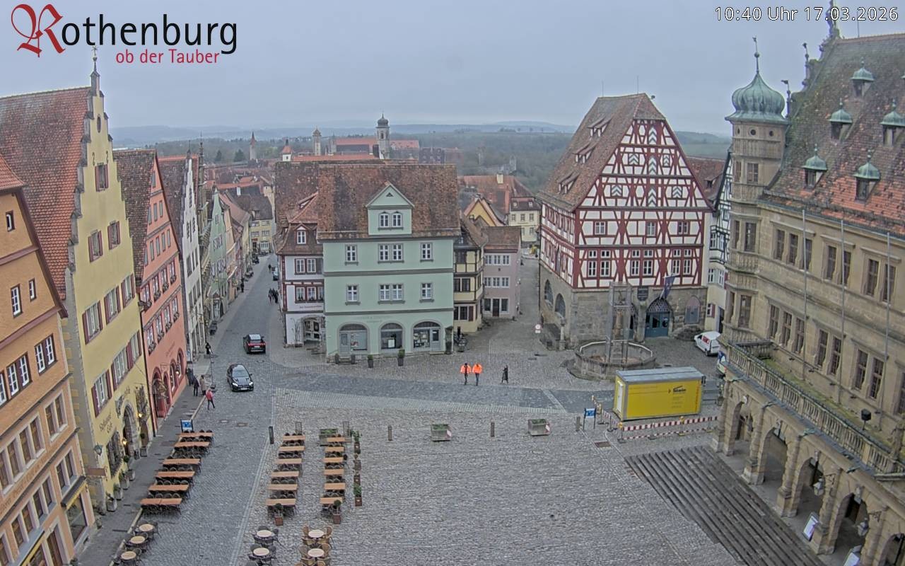 Archiv Foto Webcam Rothenburg ob der Tauber - Marktplatz