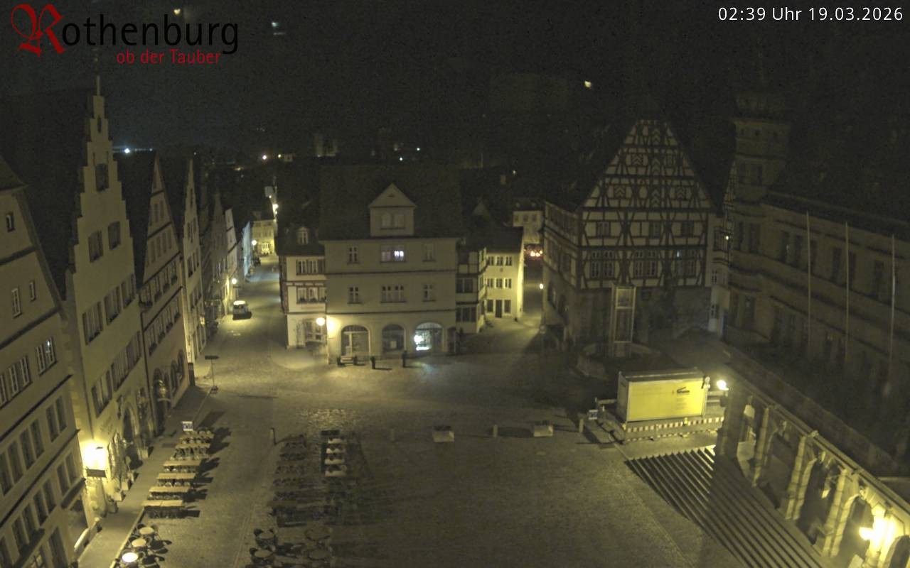 Archiv Foto Webcam Rothenburg ob der Tauber - Marktplatz