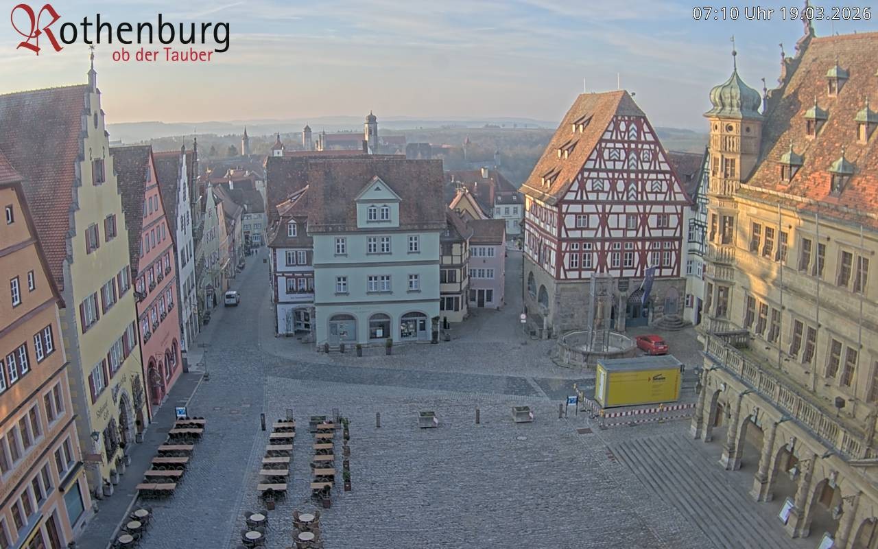 Archiv Foto Webcam Rothenburg ob der Tauber - Marktplatz