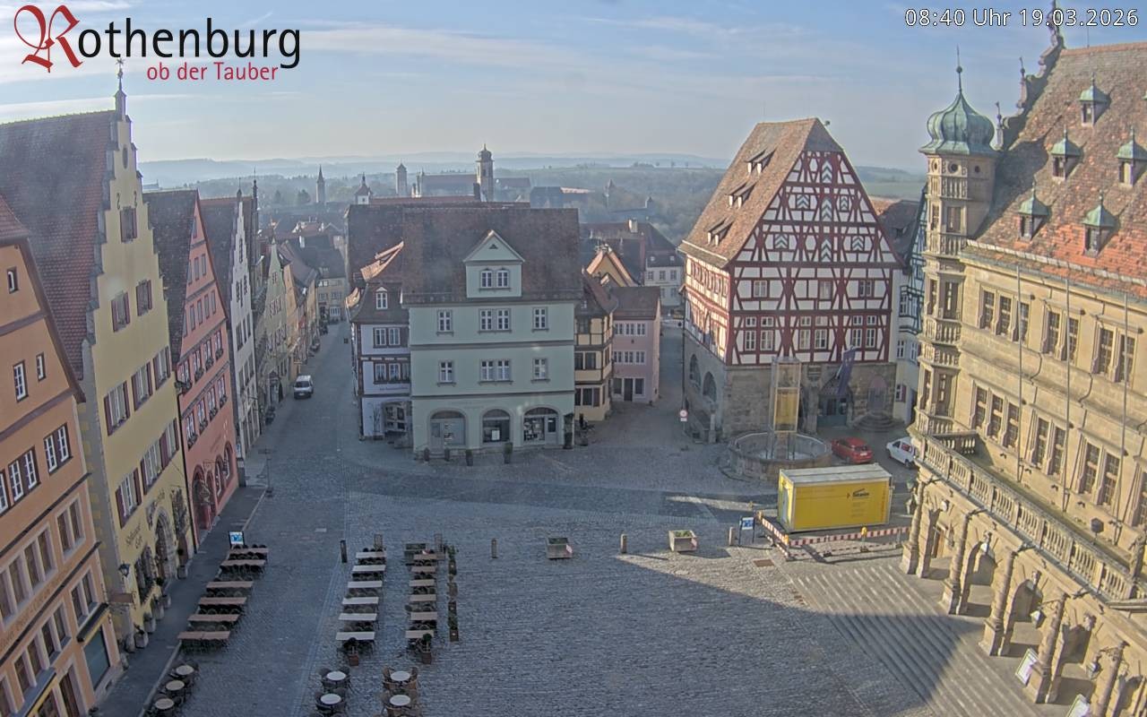 Archiv Foto Webcam Rothenburg ob der Tauber - Marktplatz