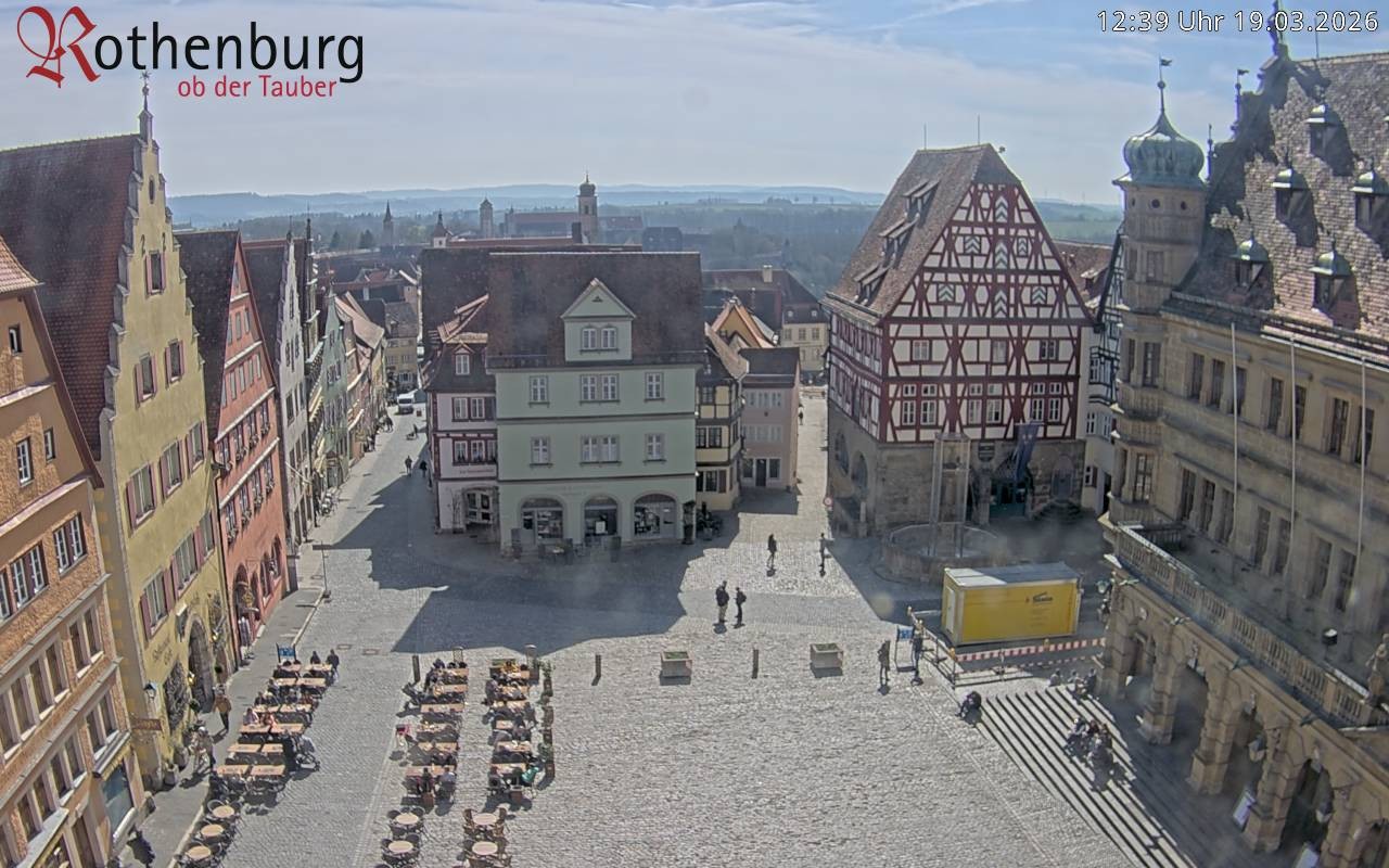 Archived image Webcam Rothenburg ob der Tauber - Market Square