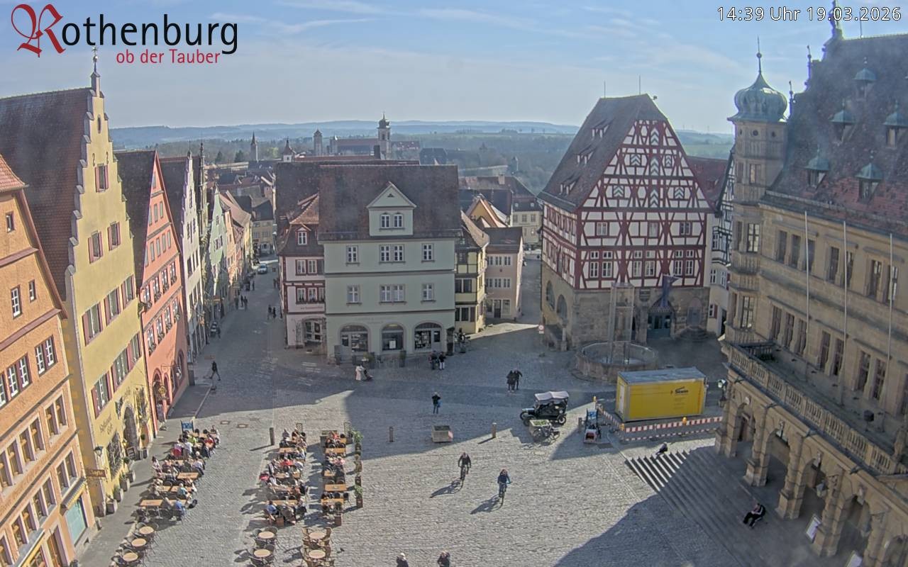 Archived image Webcam Rothenburg ob der Tauber - Market Square