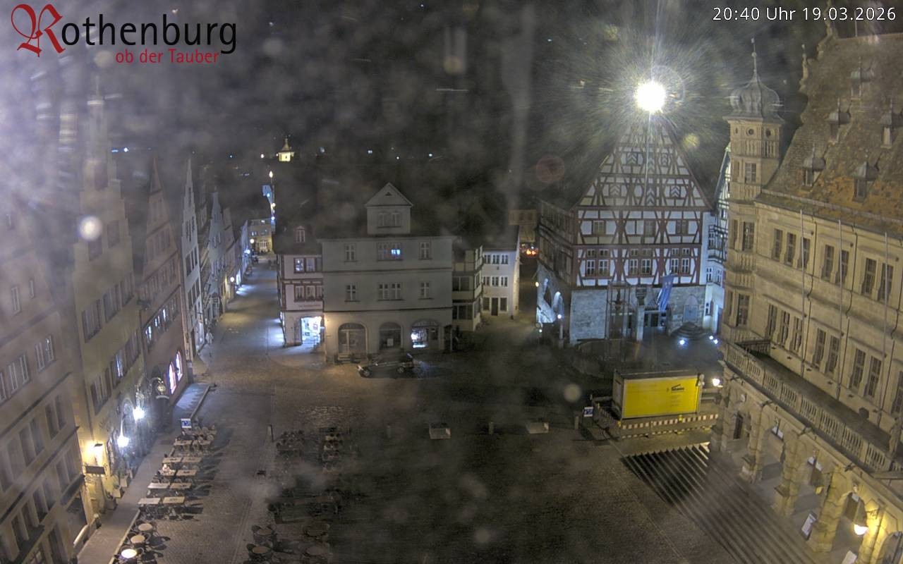 Archived image Webcam Rothenburg ob der Tauber - Market Square