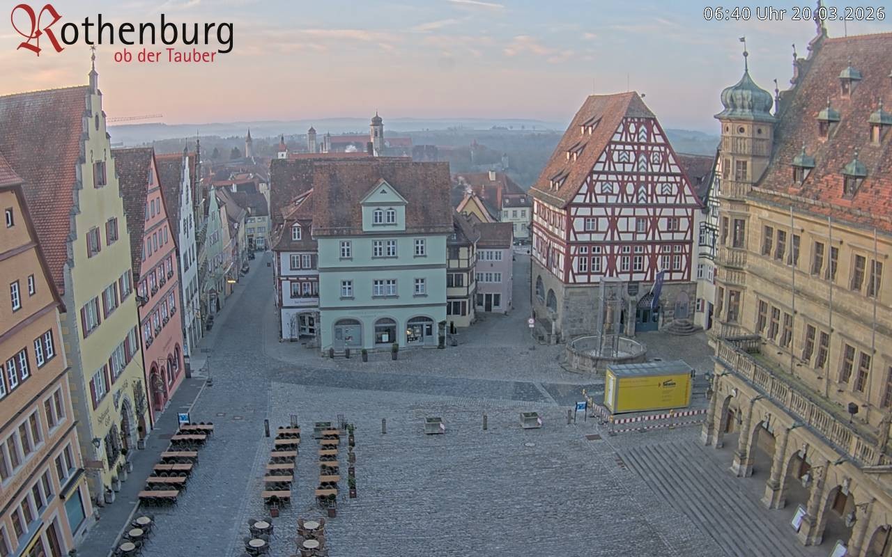 Archiv Foto Webcam Rothenburg ob der Tauber - Marktplatz