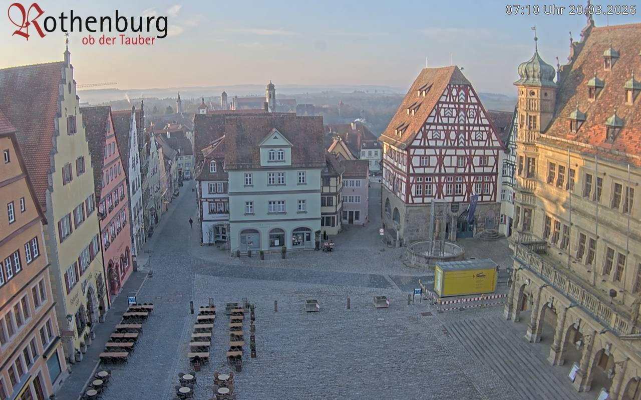 Archiv Foto Webcam Rothenburg ob der Tauber - Marktplatz