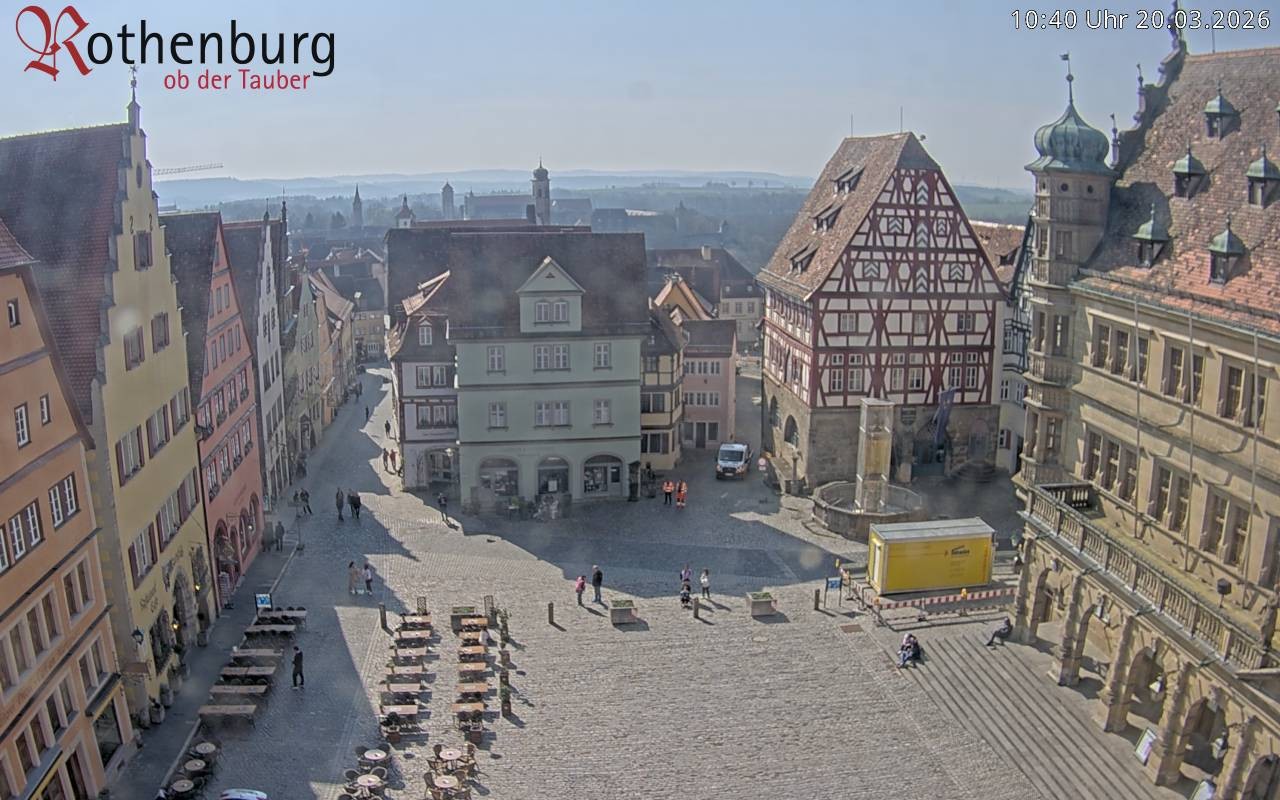Archiv Foto Webcam Rothenburg ob der Tauber - Marktplatz