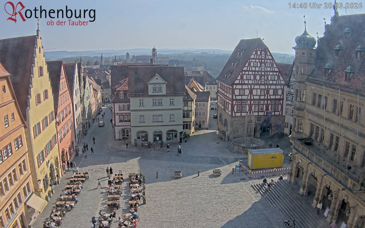 Archiv Foto Webcam Rothenburg ob der Tauber - Marktplatz