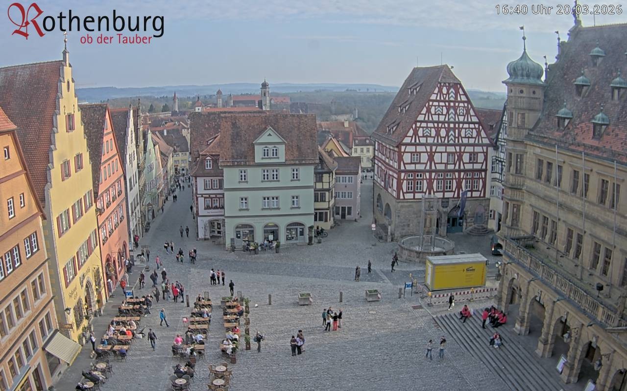Archiv Foto Webcam Rothenburg ob der Tauber - Marktplatz