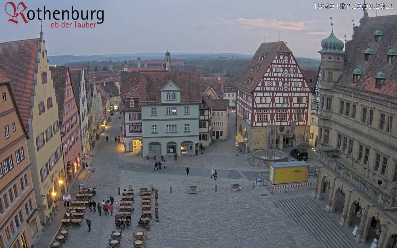Archiv Foto Webcam Rothenburg ob der Tauber - Marktplatz