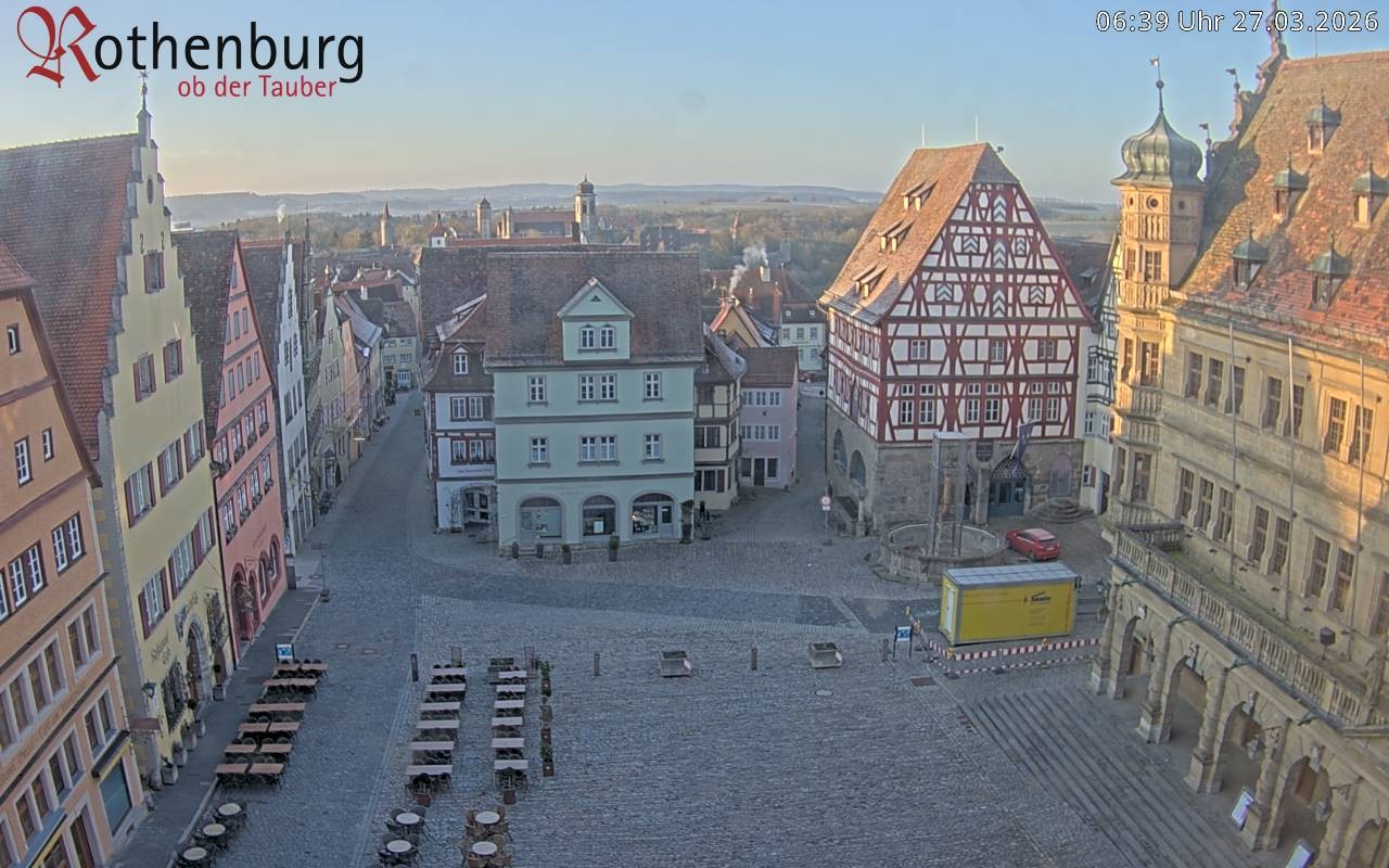Archiv Foto Webcam Rothenburg ob der Tauber - Marktplatz