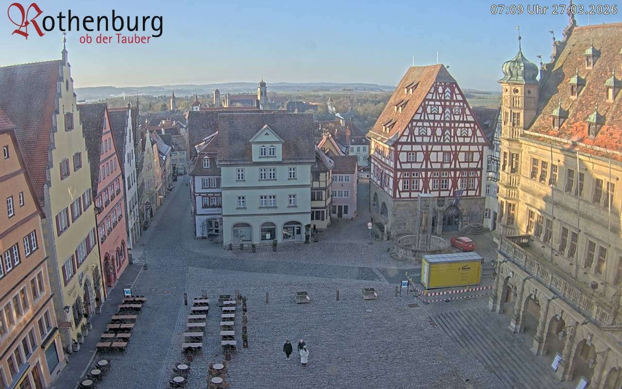 Archiv Foto Webcam Rothenburg ob der Tauber - Marktplatz