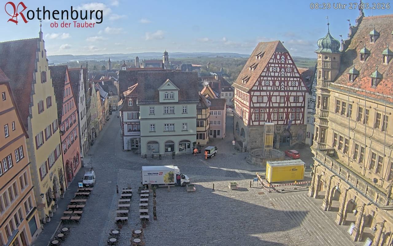 Archiv Foto Webcam Rothenburg ob der Tauber - Marktplatz