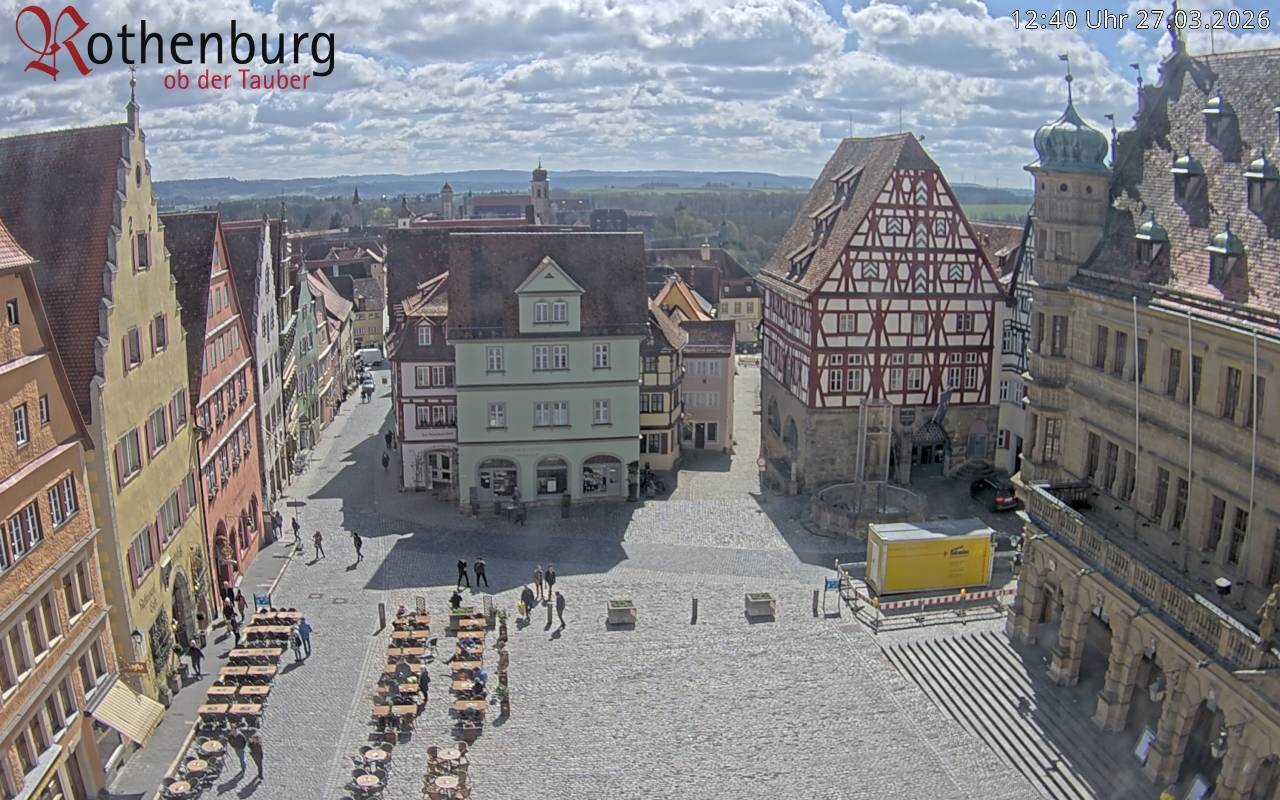 Archiv Foto Webcam Rothenburg ob der Tauber - Marktplatz
