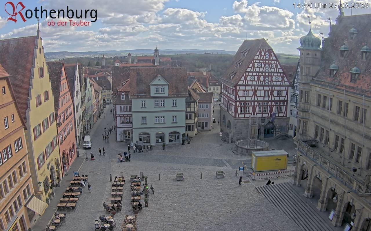 Archived image Webcam Rothenburg ob der Tauber - Market Square