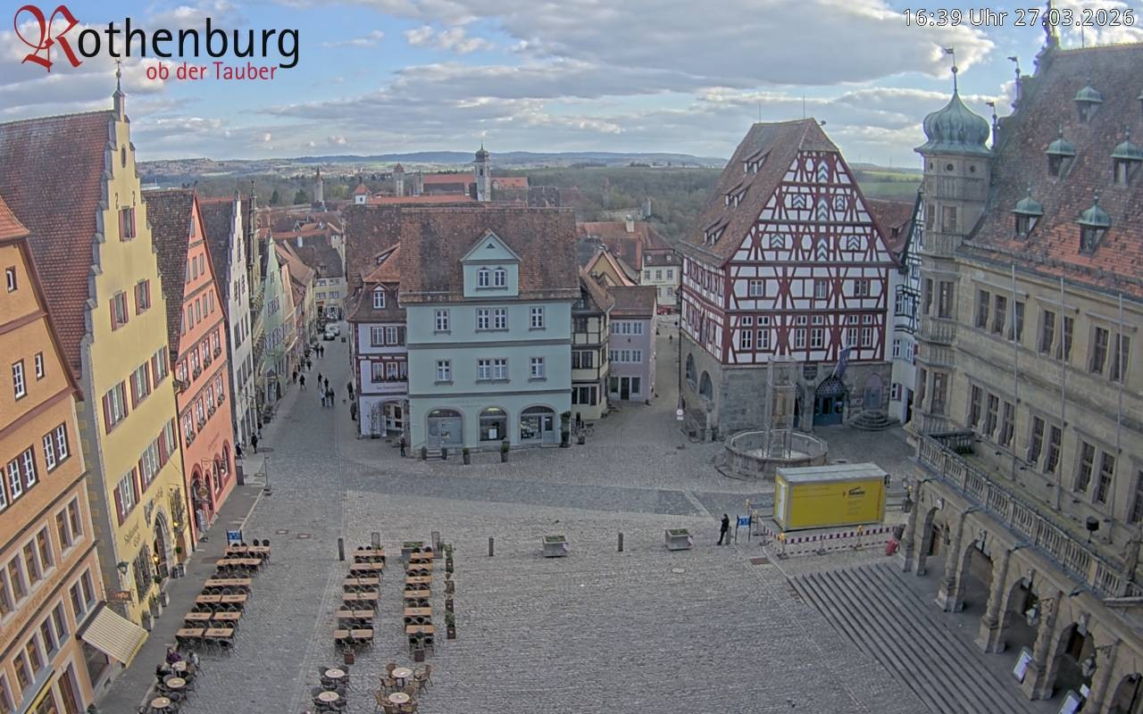 Archived image Webcam Rothenburg ob der Tauber - Market Square