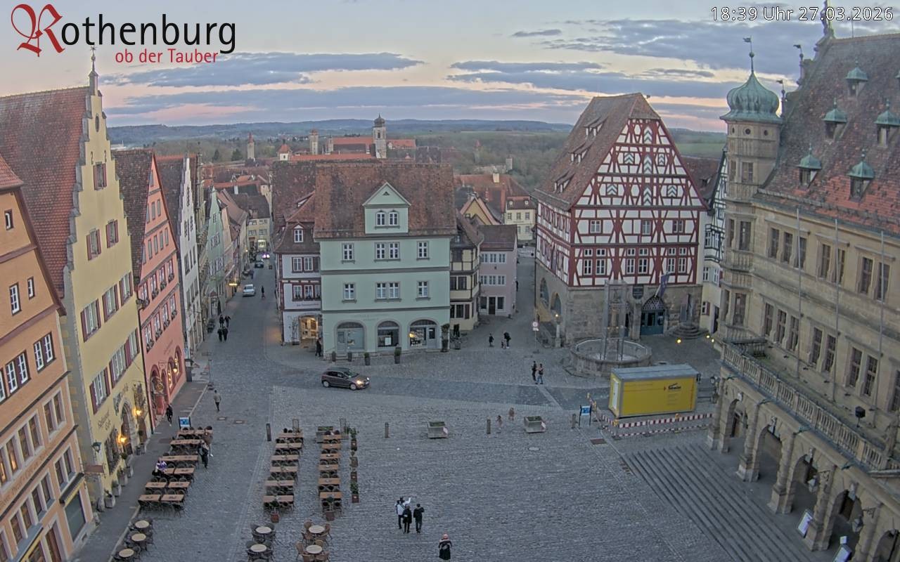 Archived image Webcam Rothenburg ob der Tauber - Market Square