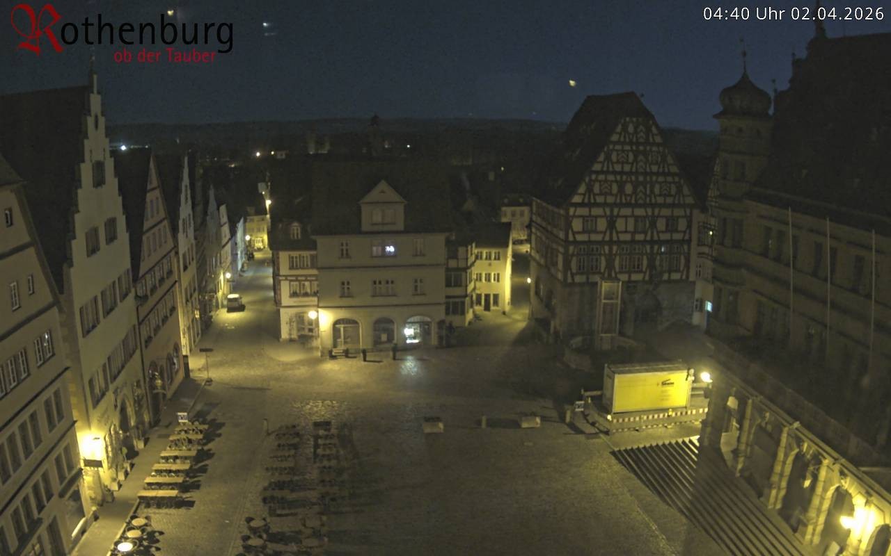 Archived image Webcam Rothenburg ob der Tauber - Market Square