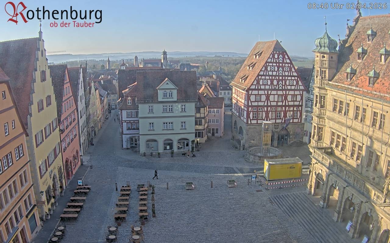 Archived image Webcam Rothenburg ob der Tauber - Market Square