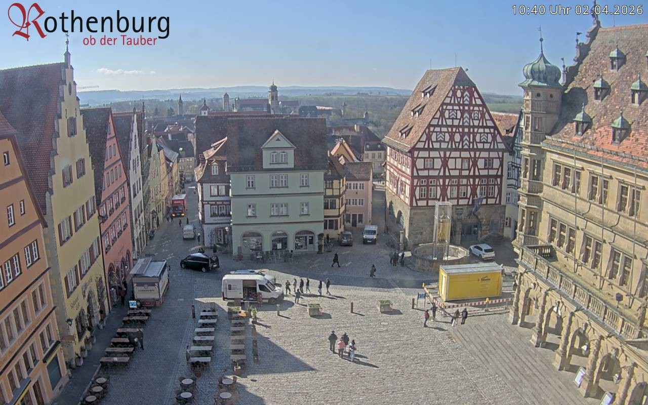 Archived image Webcam Rothenburg ob der Tauber - Market Square