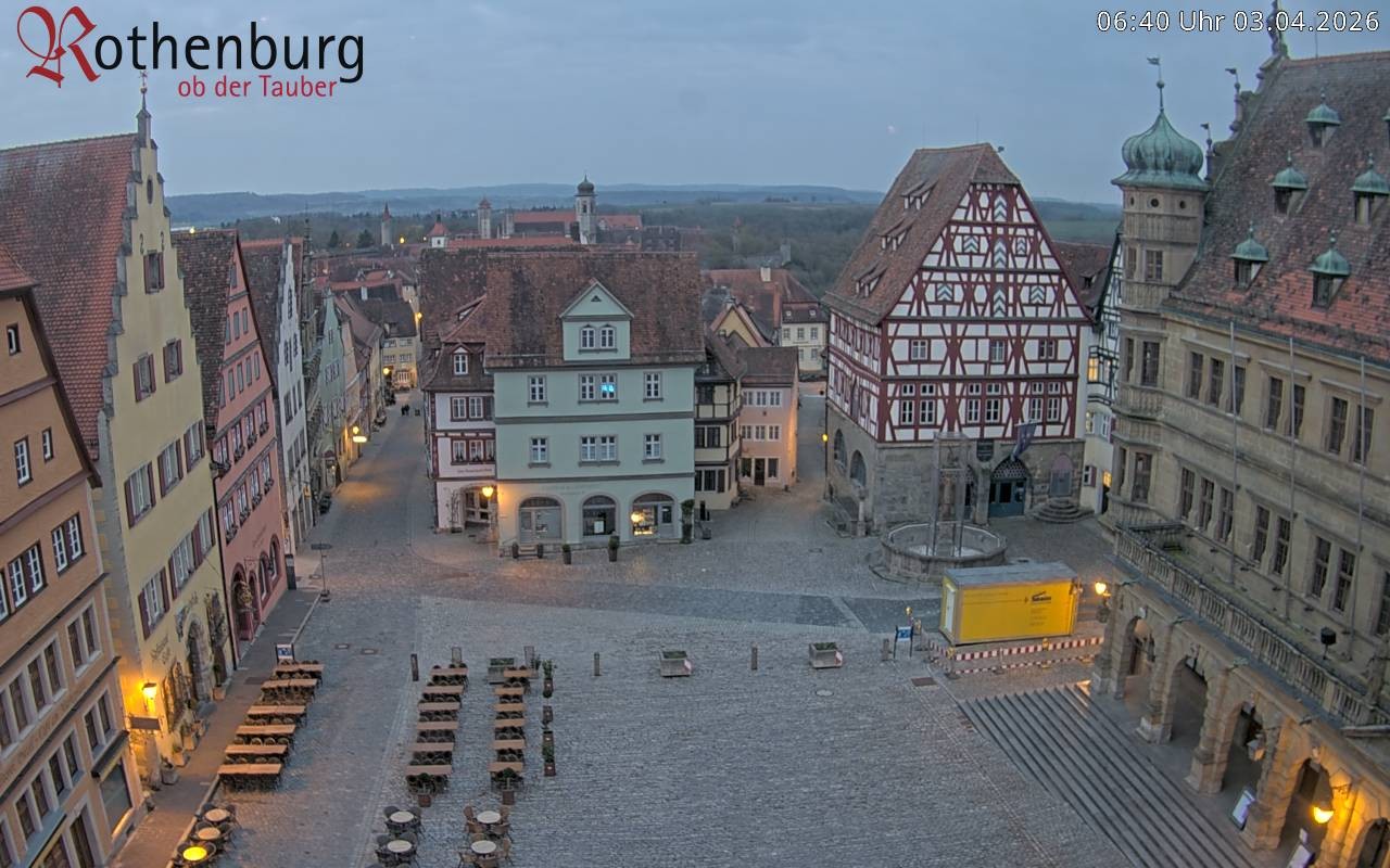 Archiv Foto Webcam Rothenburg ob der Tauber - Marktplatz
