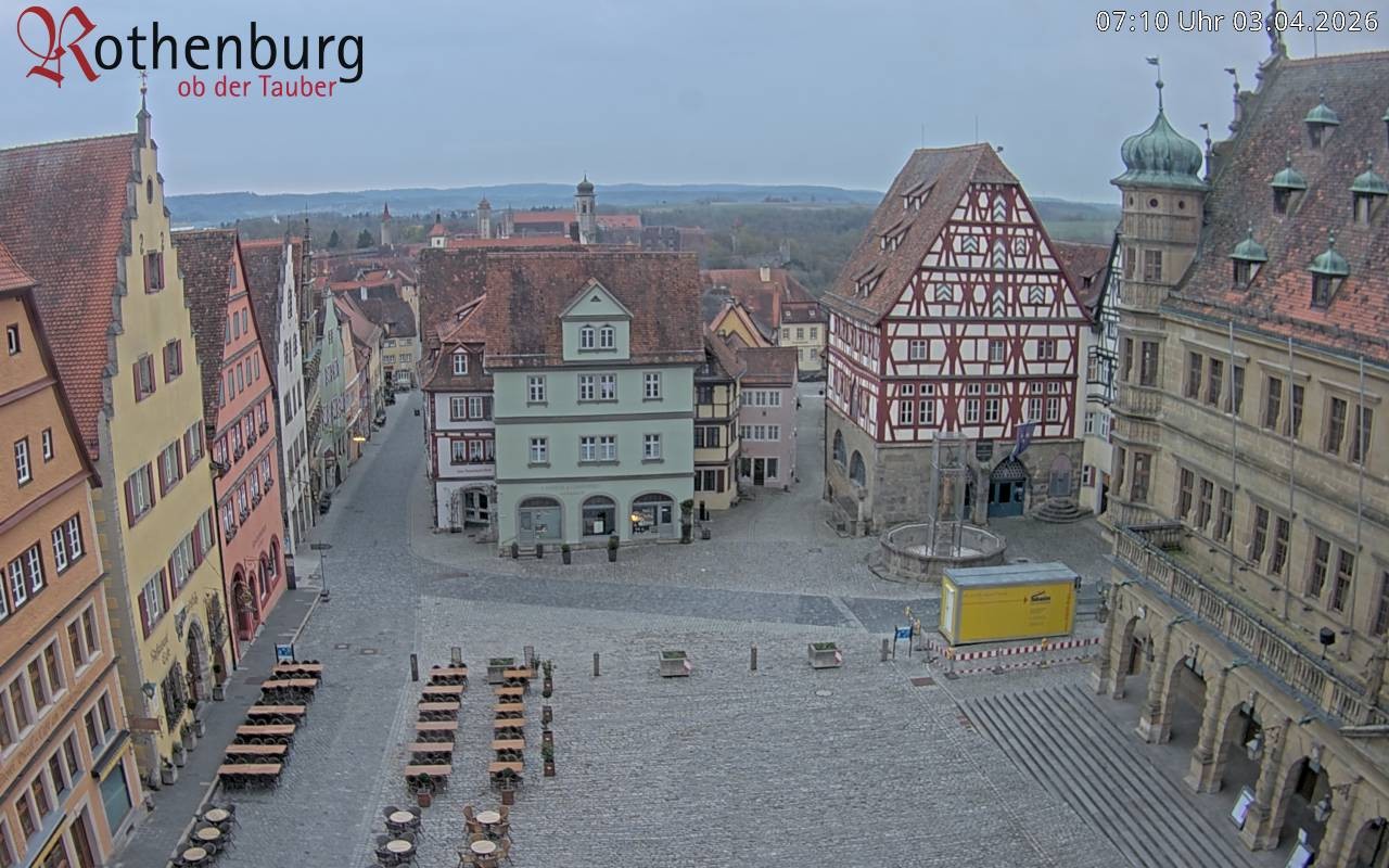 Archiv Foto Webcam Rothenburg ob der Tauber - Marktplatz
