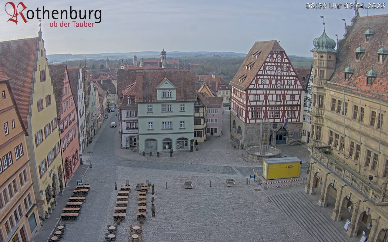 Archiv Foto Webcam Rothenburg ob der Tauber - Marktplatz