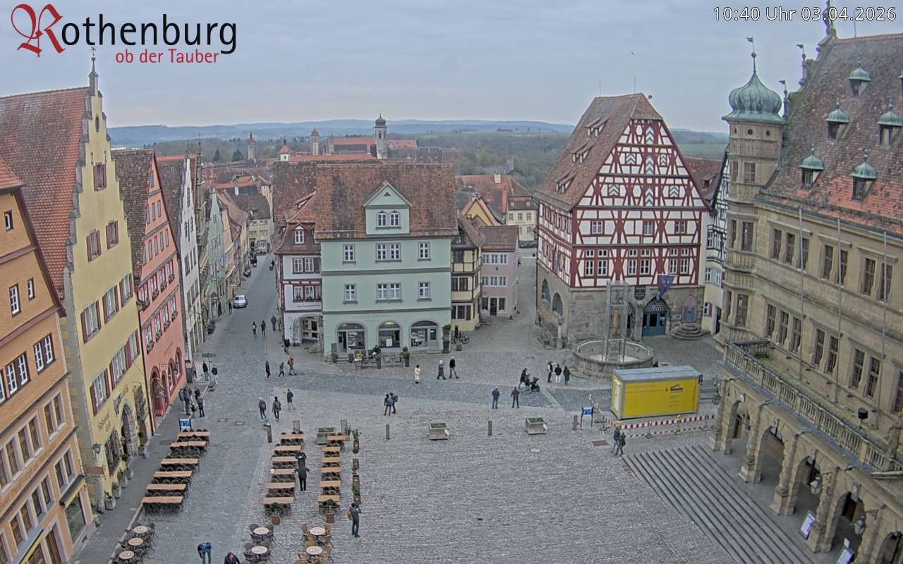 Archiv Foto Webcam Rothenburg ob der Tauber - Marktplatz