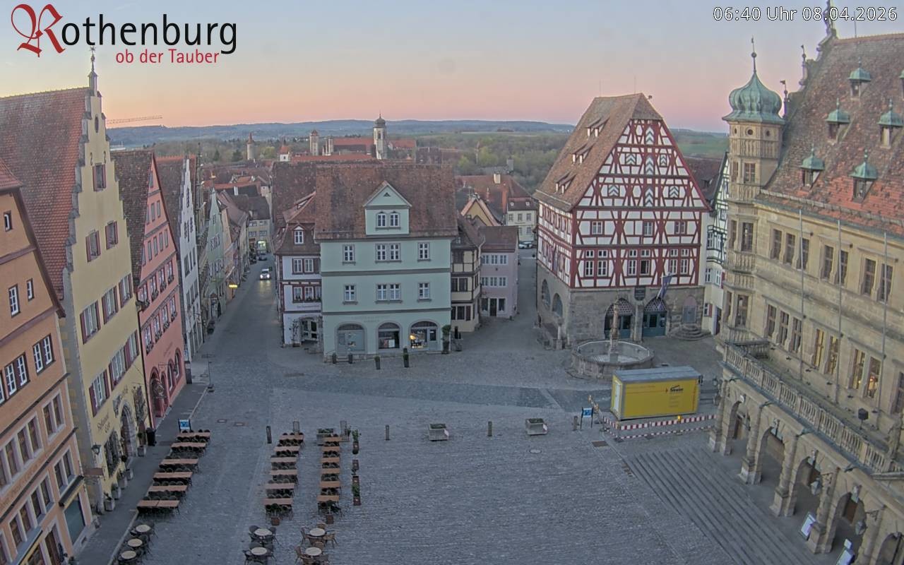 Archiv Foto Webcam Rothenburg ob der Tauber - Marktplatz