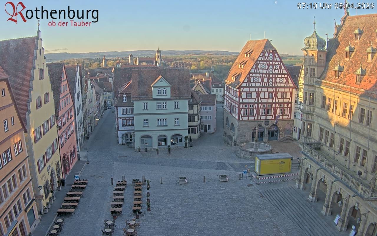 Archiv Foto Webcam Rothenburg ob der Tauber - Marktplatz