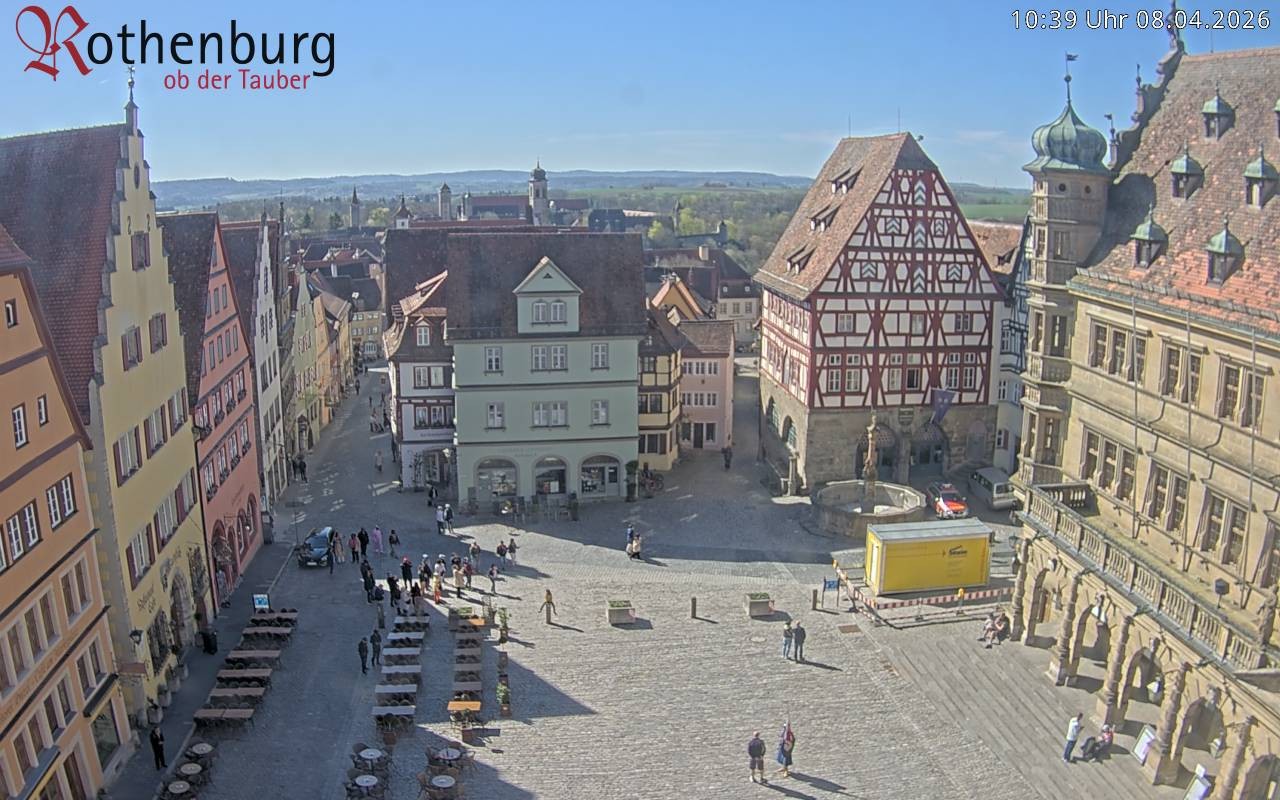 Archiv Foto Webcam Rothenburg ob der Tauber - Marktplatz