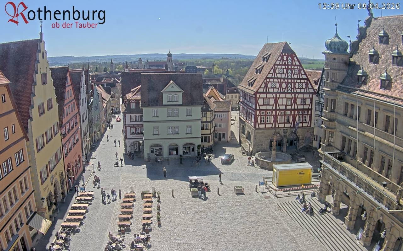 Archiv Foto Webcam Rothenburg ob der Tauber - Marktplatz