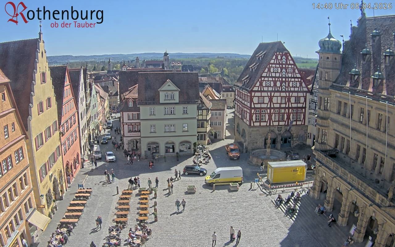 Archiv Foto Webcam Rothenburg ob der Tauber - Marktplatz