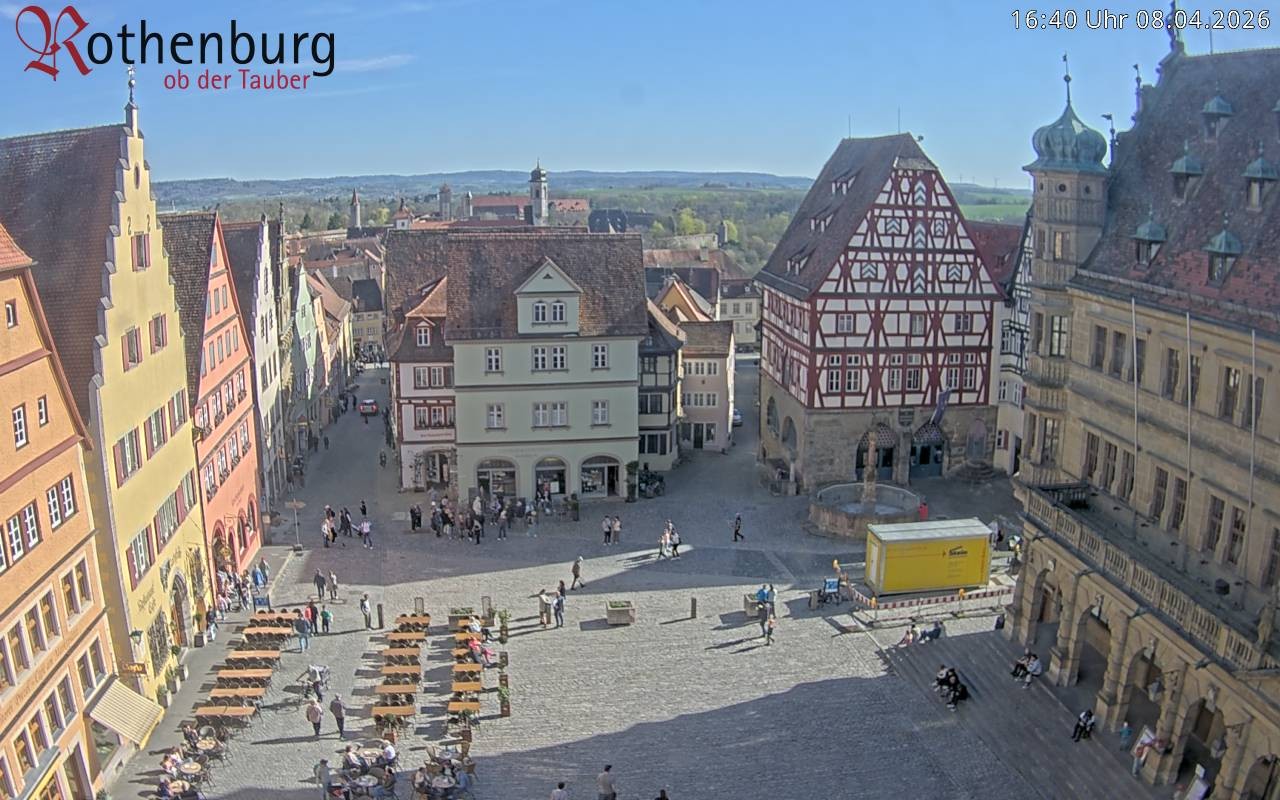 Archiv Foto Webcam Rothenburg ob der Tauber - Marktplatz