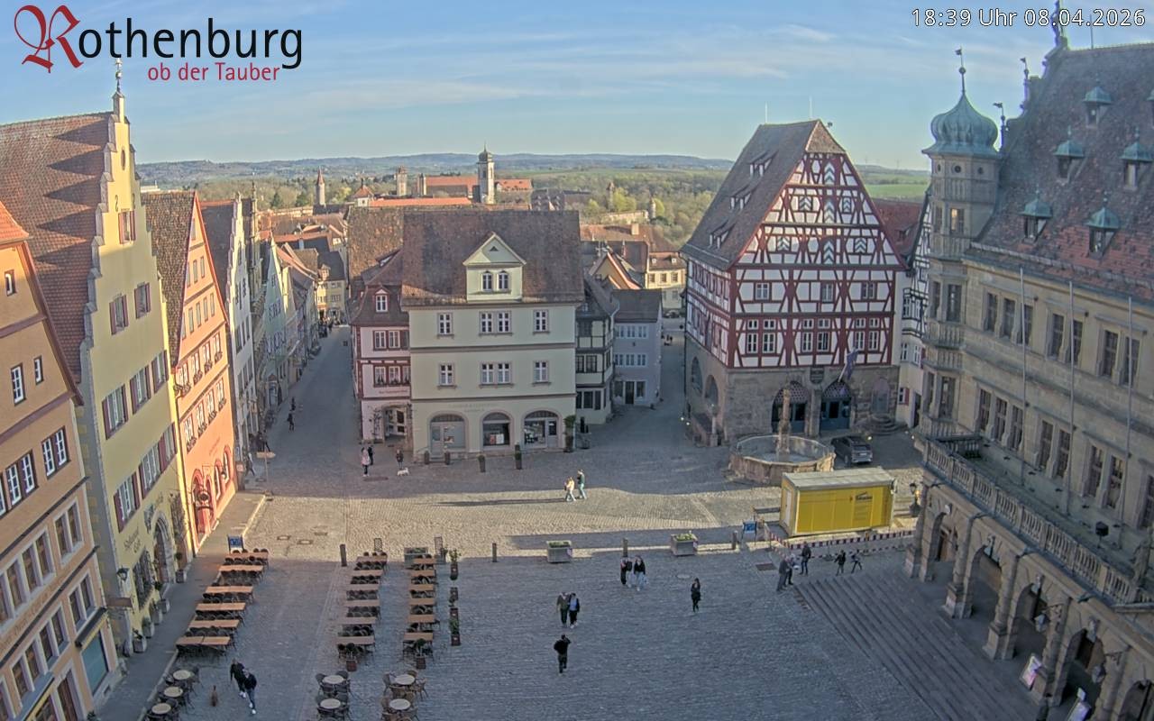 Archived image Webcam Rothenburg ob der Tauber - Market Square