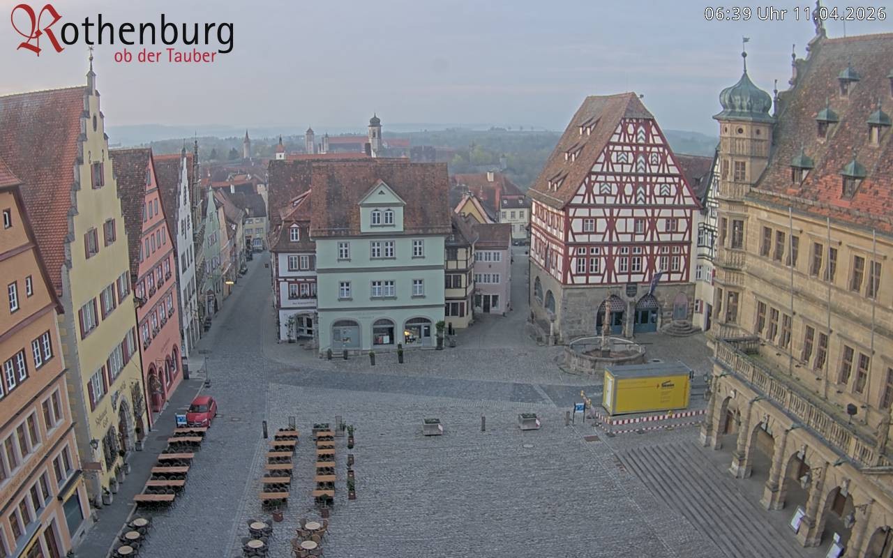 Archiv Foto Webcam Rothenburg ob der Tauber - Marktplatz