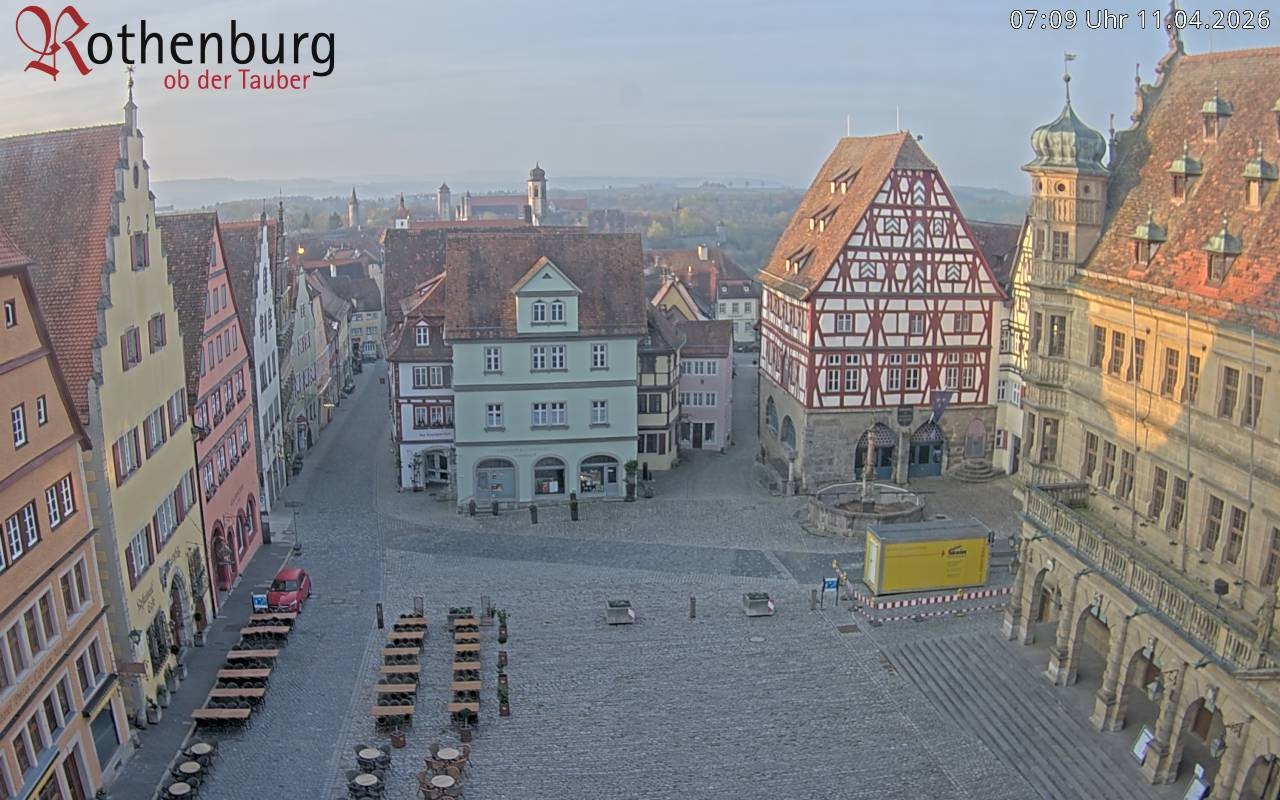 Archiv Foto Webcam Rothenburg ob der Tauber - Marktplatz