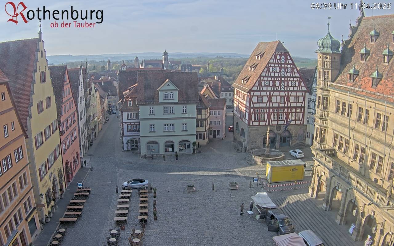 Archiv Foto Webcam Rothenburg ob der Tauber - Marktplatz