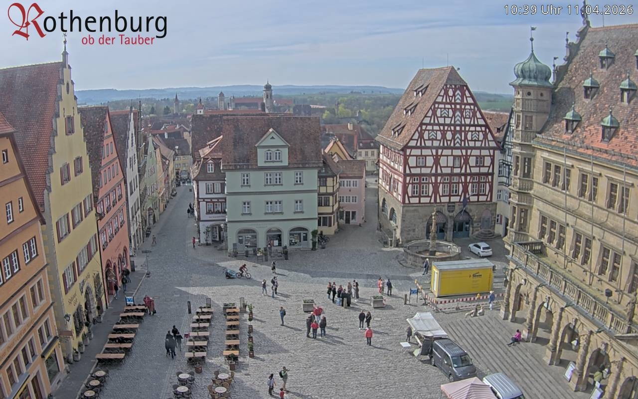 Archiv Foto Webcam Rothenburg ob der Tauber - Marktplatz