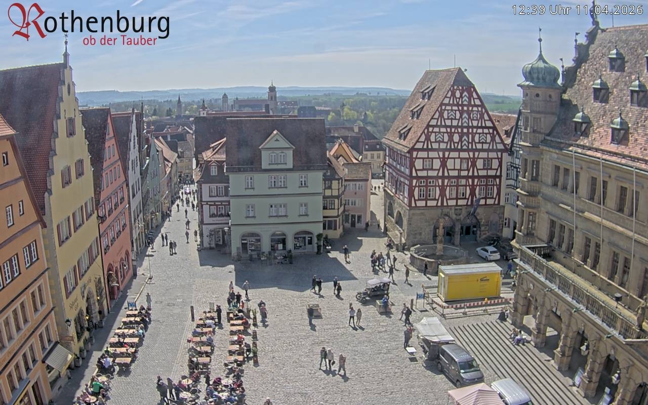 Archiv Foto Webcam Rothenburg ob der Tauber - Marktplatz