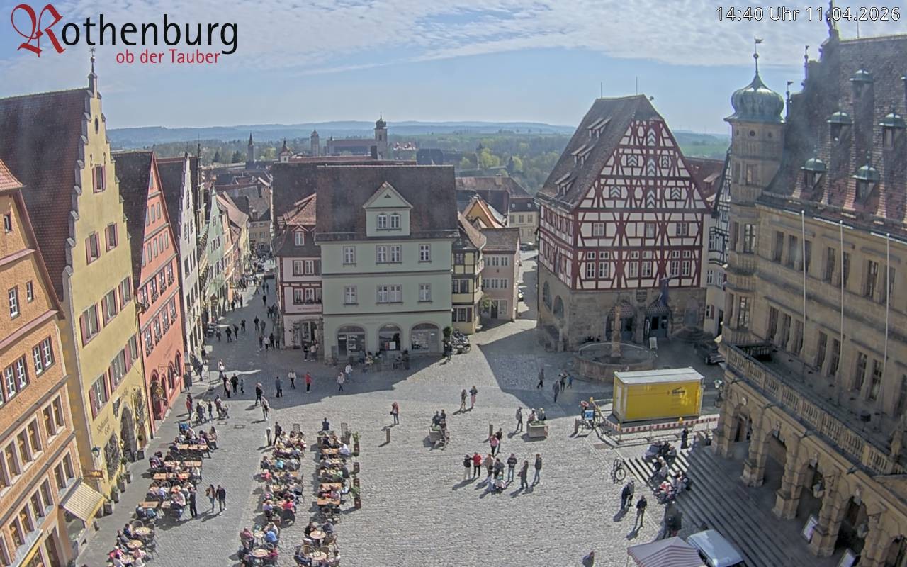 Archiv Foto Webcam Rothenburg ob der Tauber - Marktplatz
